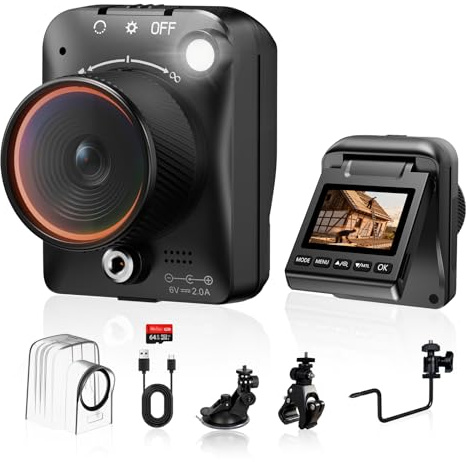 Zeitraffer Kamera 1296P 48MP Baustellenkamera, 6-Facher Digitalzoom 180 Tage Aufnahme Timelapse Camera mit LED-Licht, Time Lapse Kamera für Baustellen, Gartenarbeit, Pflanzen, Kochen (64GB-Karte)