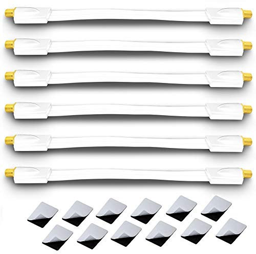PASSACAVO PER FINESTRA SAT Cavo piatto Cavo placcato oro HD cavo coassiale estremamente piatto F maschio Guarnizione di gomma porta finestra camper campeggio HDTV 3d 4 K TV arli