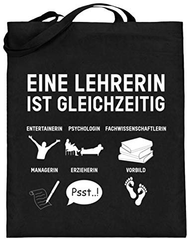 Chorchester Für Jede Lehrkraft und Lehrerin - Jutebeutel (mit langen Henkeln) -38cm-42cm-Schwarz