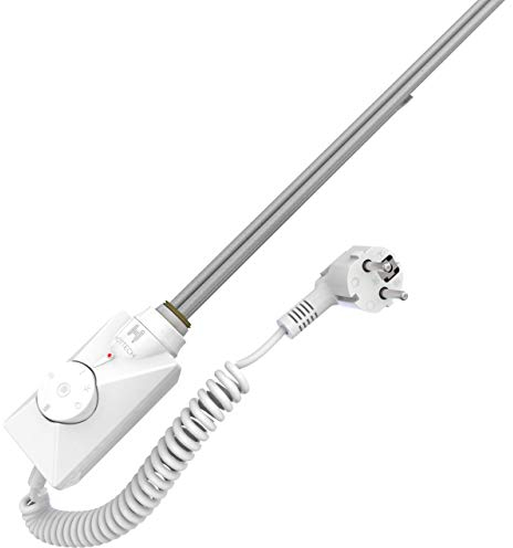 HOTTECH - Barra riscaldante VOLCANOplus, riscaldatore ad immersione con termostato, 600 Watt con regolazione dell'acqua e della temperatura dell'aria per termosifoni da bagno e termosifoni, prodotto