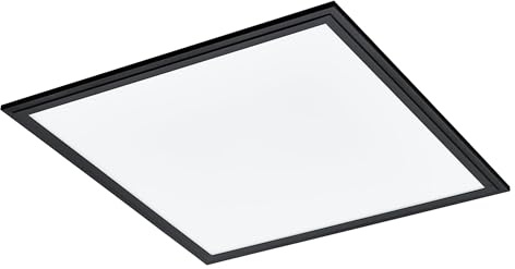EGLO connect LED Deckenleuchte Salobrena-C 1 flammige | Deckenlampe aus Aluminium und Kunststoff in Schwarz, Weiß, Fernbedienung, Farbtemperaturwechsel (warm – kalt), RGB, dimmbar