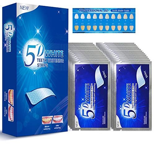 Bandes de blanchiment[56 Pièces], 56 Bande Blanchiment Dentaire, Non Sensible 28 Ensembles Blanchisseur de Dents, Aide à Eliminer/Fumer/Café/Soda/vin Tache (Mint-56 Strips)