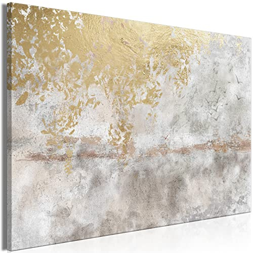 B&D XXL - Leinwandbild Natur Vögel Betonoptik, 60x40 cm, 1-teilig, modern | Hochwertige Leinwand, sofort aufhängbar, ideal fürs Wohn- oder Schlafzimmer, wasserfest und lichtecht, langlebig, stilvoll