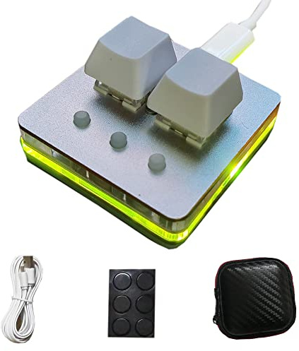 Tastiera OSU con una sola mano Tastiera meccanica Tastiera da gioco Touch Wheel Assle Tester Cherry Switch RGB retroilluminato (Tipo-C, Rosso)