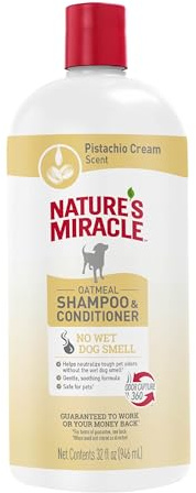 Nature's Miracle Nature’s Miracle Oatmeal Shampoo & Conditioner for Dogs, 32 Oz, Pistachio Cream Scent