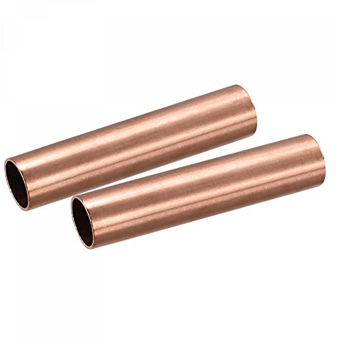 sourcing map 2 Stück 100mm Länge Kupferrohr 22mm Außendurchmesser, Nahtlose Gerades Rohr 1,5mm Wandstärke, Kupfer Rundrohr für Industrie Bauwesen Garten Haushalt Bastelarbeiten Dekoration