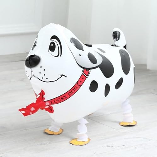 Volunx gepunktete weiße Hunde-Luftballons, Bauernhof, Dschungeltiere, Luftballon, Aluminiumfolie, Helium-Luftballons für Geschenk, Geburtstagsparty-Dekoration