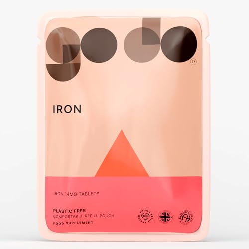 Fitness Health Iron Tablets High Strength 14mg - Vegan Essential Supplements - Gentle Iron for Women & Men - Gluten Free & Non-GMO - Compostable Packaging (120 Tablets)
