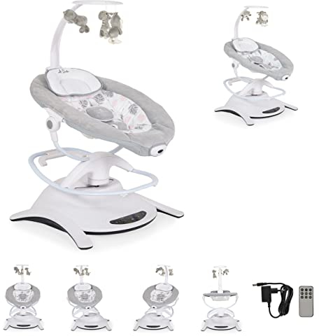 Cangaroo Babywippe La Scala elektrisch Schaukelfunktion Vibration Fernbedienung, Farbe:rosa
