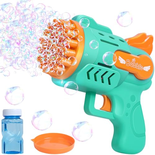 Jiosdo Bubble Machine, 29 Holes Bubble Guns for Kids, Electric Silent Handheld Bubble Makers for Outdoor and Indoor Play