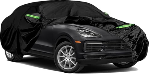 JUDANNA Waterproof Car Cover Replace for 2010-2025 Porsche Cayenne, 6 Layers All Weather Full Car Covers with Driver Door Zipper Outdoor Cover for Sun Snow Rain Dust Protection in Summer Winter