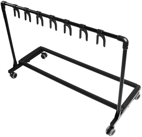 Multi-Gitarrenständer, Gitarrenhalter-Ständer mit Rollen, Hält Mehrere Gitarren Platzsparend für E-Gitarren-Bass (FL-17W)