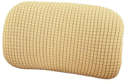 Wambere 1 pièce Housse de siège de bureau Élastique Couvre-chaise de bureau Coussin de dossier d'ordinateur Étanche Antisalissures Anti-poussière Beige