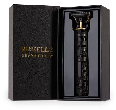 Russell's Precision Pro Electric Cordless Beard Trimmer Detailers with Ceramic Blades (Black) - Premium Barber Quality
