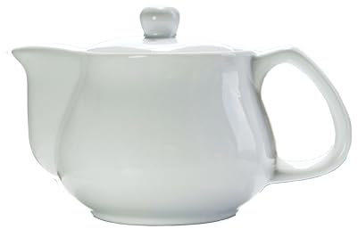 Porcelain Teapot, 9oz Small Tea Pot with Stainless Steel Filter Classical Chinese Tea Pots (White)