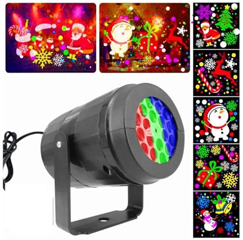 Proiettore di luce per esterni, Luci for feste di Natale Proiettore for fiocchi di neve Led Sta Light Rotante Moo natalizio Illuminaze natalizia for esterni Decorazi natalizie Per proiettore per feste