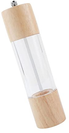 Amosfun Manual Grinder Multi-Purpose Pepper Masher Acrylic Wood Ceramic Core Small Kitchen Tool