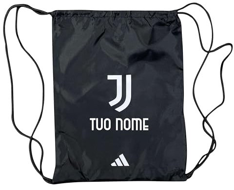 adidas Turnbeutel Juve, personalisierbar, Schwarz , One size