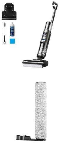 Eureka Rapidwash NEW430 Aspirapolvere e Lavapavimenti Intelligente Senza Fili + Spazzola Aggiuntiva per NEW430 (Leggera, Potente)