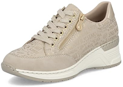 Rieker Sneaker basse da donna N4316, con inserto sciolto, Beige 62, 40 EU