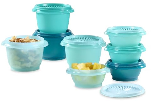 Tupperware Heritage Collection Frischhaltedosen-Set, 16-teilig, Vintage-Grün, spülmaschinenfest und BPA-frei (8 Behälter, 8 Deckel)