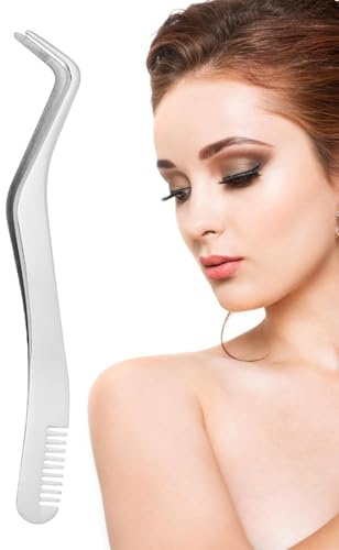 Tweezers Lash Wimpernverlängerung, Edelstahl Wimpernzange Werkzeug, Präzisions-Wimpern-Applikator | Schlankes Griffdesign mit spitzem Tipp für den professionellen Einsatz