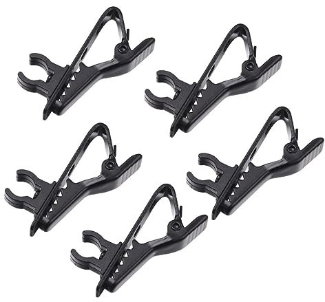 BESPORTBLE 10pièces Microphone à Clip Lavalier Lot De Pince à Micro Pince Fer Pour Chat Vocal Visioconférence Enregistrement Vocal