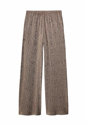 Marks & Spencer Pantalones de Pernera Ancha de Terciopelo con Efecto Arrugado UK 12 (EU 40)