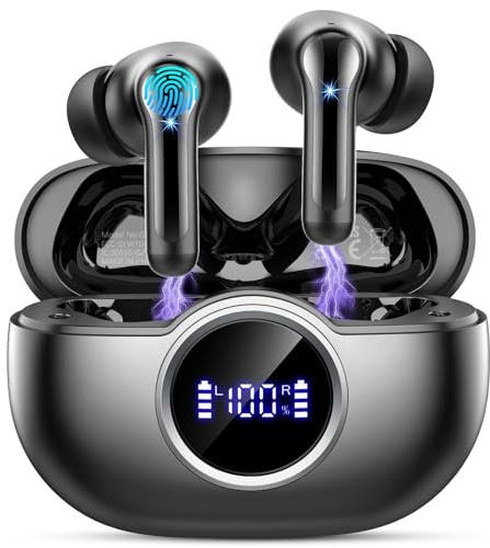 Wireless Earbuds, 2026 New Bluetooth 5.4 Headphones in Ear with 4 ENC Ear Buds, Wireless Headphones Noise Cancelling Mic, HiFi Stereo Bluetooth Earphone 36H Playtime, IP7 Waterproof Lightweight/USB-C