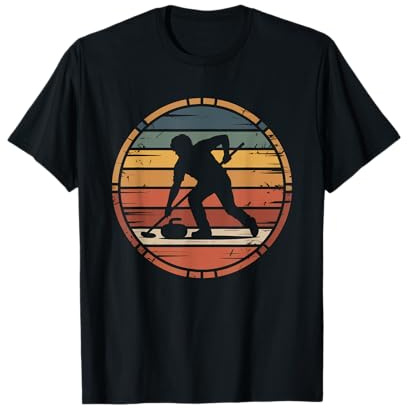 Bandera Americana Curling Camiseta Rizador Piedra Deslizante Camiseta