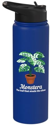 Monstera The Leaf that Steals The Show Monstera House Plant Stainless Steel Insulated Water Bottle