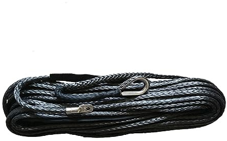 Corda dell'argano, Verricello elettrico fuoristrada 12000 libbre 4X4 da 10 mm x 30 m con corda al plasma(Noir)