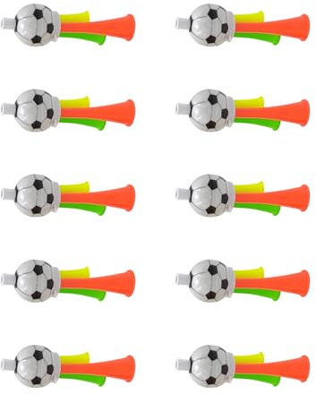 10 Stück Kunststoff Vuvuzela Hörner, zufällige Farben, Trompeten für Fußballspiel Feier und Outdoor Festivals, Sportveranstaltungen
