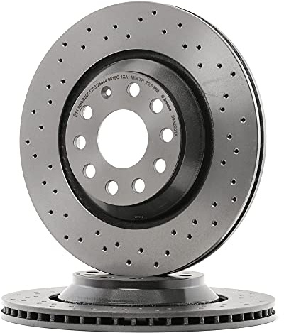 BREMBO 09.A200.1X 2x Bremsscheiben Hinten Ø310mm gelocht/innenbel. Kompatibel mit VW Golf 7 Schrägheck 5G1, BQ1, BE1, BE2 1K0615601N 3QD615601A 3QF615601A