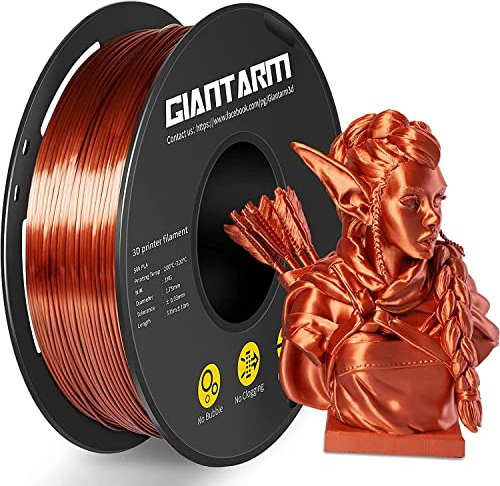 GIANTARM pla kupfer filament 1.75, Sauber gewickelt gute Haftung Filament silk bronze, 3D Drucker printer Filament 335M/Rolle 1kg