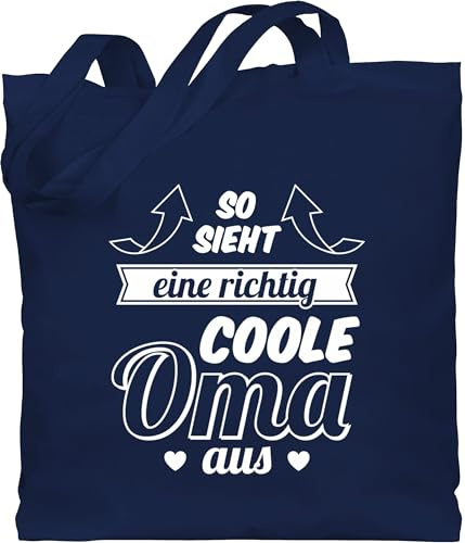 Shirtracer - Baumwolltasche - Geschenk - So sieht eine richtig coole Oma aus Pfeile