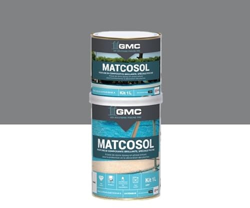 comus GMC MATCOSOL PISCINE GRIS 1L - Peinture piscine grande résistance au chlore
