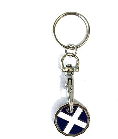 UK Phoenix Shopping Trolley Token 12 Sided New £1 Coin Key Ring Shape Locker Shop Market Supermarket Pound Coin Keychain Hook Reusable Handy Pound Token Gym Locker Troley