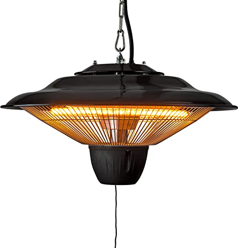 Deckenheizstrahler Heizstrahler Deckenheizer Elektroheizer Heizgerät 1500 W schwarz