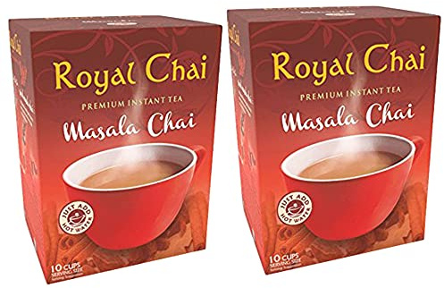 Royal Chai Premium Instant Masala Tea – Sweetened, Natural, 220g (Pack of 2)
