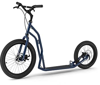 Yedoo Steel Scooter S2016 Disc New Tretroller 20 / 16 Zoll Blau | Stahlrahmen Disc Brake Scheibenbremsen | Belastbar bis 150 kg | Alter 12 +