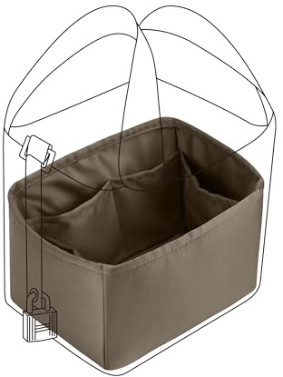 DGAZ Luxus Satin Bag Organizer für Hermès Picotin (Etoupe, PC22) | Taschenorganizer, Weiches Satinfutter, Passform, Optimaler Schutz, Leicht