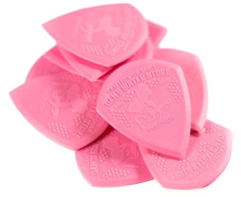 Dan's Guitar Store - Precision Pick - 10-Pack - Grippy Precision High-Visibility Plectrums for Professionals