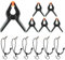 Vevelux 6 Backdrop Clips Set + 6 Pinzas de Fondo, Clips de Resorte para Soporte de Fondo, Estudio, Fotografía de Vídeo, Telón de Fondo, Uso Creativo y Doméstico