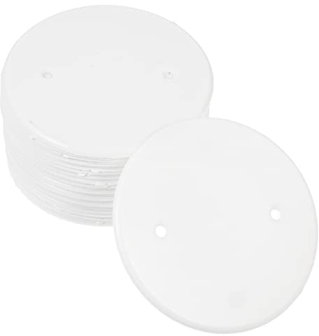 Angoily 30 Pcs 4 Inch Ceiling Blank-Up Cover,Plastic Wall Hole Cover,Ceiling Cover Plate Flat Round Electrical Covers,Ceiling Fan Switch Cap Cover,Blank Plate for Wall Plasterboard Hole Covering