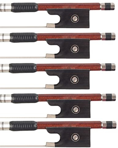Geigenbogen 4/4 Violin Bug Carbon Faser Bogen Pernambuco Bow Ebony Frosch Mongolei Roshaar