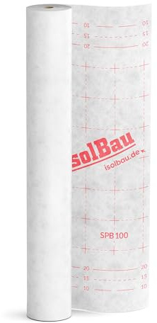 Isolbau Unterspannbahn Dach SPB 100, 75 m² Rolle (1,5 x 50 m) - Dampfdurchlässige Unterdeckbahn Dachfolie mit 100 g/m² Flächengrwicht - witterungsbeständig und wasserdicht
