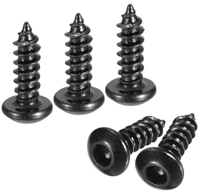 QUARKZMAN 25Pcs Vis Autotaraudeuses à Six Pans Creux, M3 x 10mm Vis Autoperceuse à Tête Hexagonale Creuse en Acier au Carbone Vis à Bois