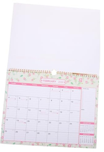 Lurrose Wandkalender Monatskalender Countdown-kalender Terminkalender für Zuhause und Büro Stabiler Kalender mit Aufhängevorrichtung für Einfache Montage und Individuelle Notizen Platz
