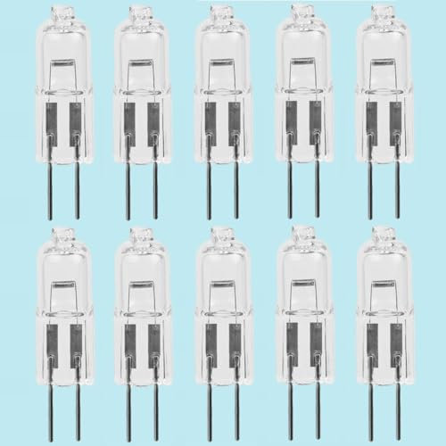BULBEAWICK 10PCS G4 6V Halogenlampen 5W 15W Beleuchtung 35W Warmweiß JC Typ G4 6V-25W